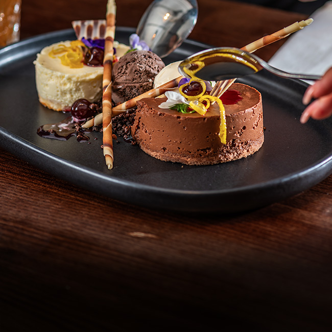 Dessert menu at The Bulls Head