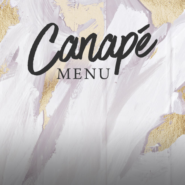 Canapé menu at The Bulls Head